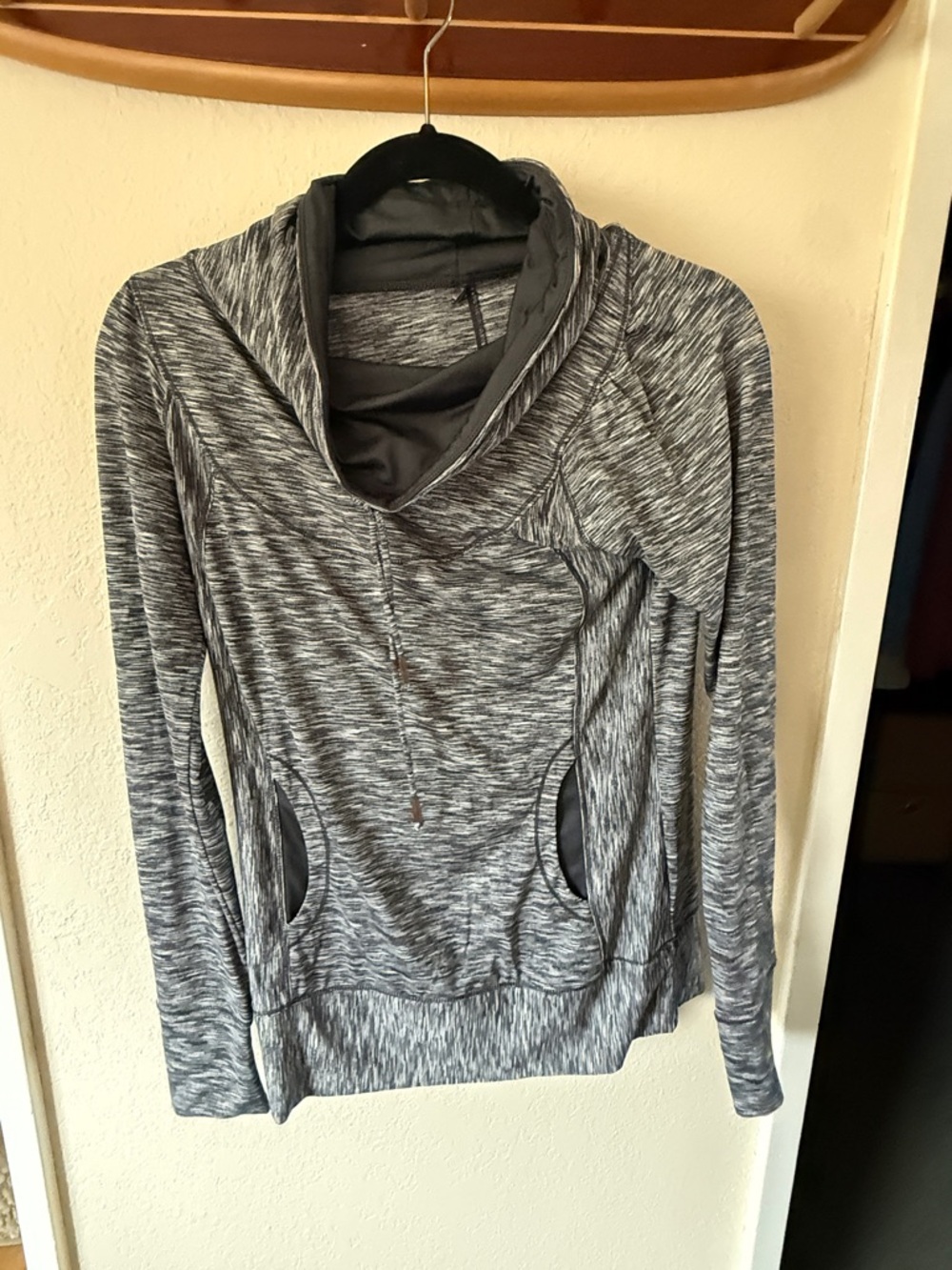 Prana Women's Gray Marled Cowl Neck Pullover